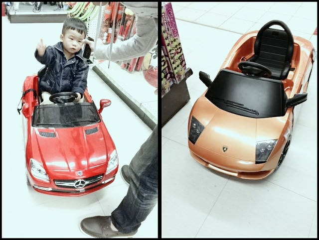 [育兒]瘋狂賽車手~米寶的第一台小跑車。Lamborghini LP640 藍寶堅尼電動車